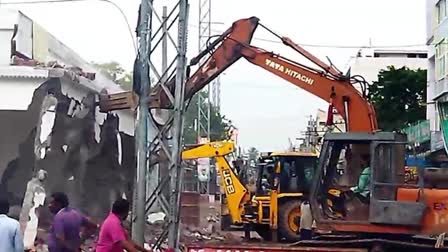 Illegal Construction Demolition in Kakinada