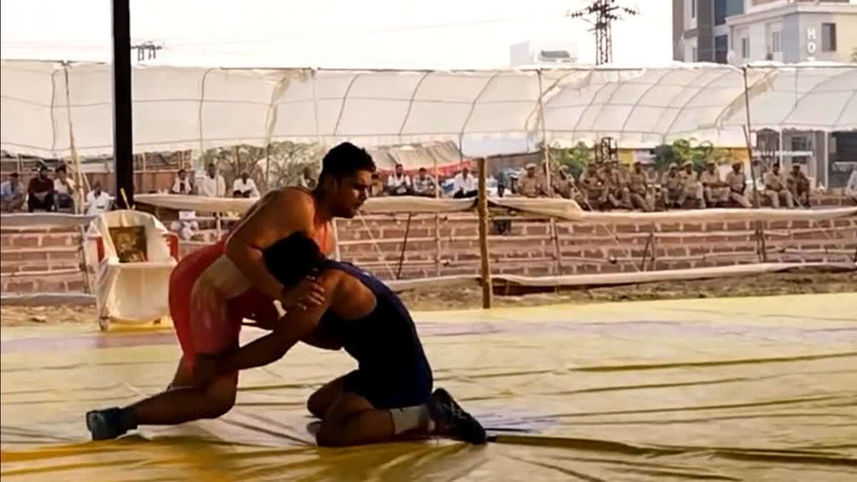 wrestling match in Bharatpur