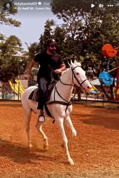 Vicky Kaushal shares glimpse of horse riding for Laxman Utekar's next Chaava