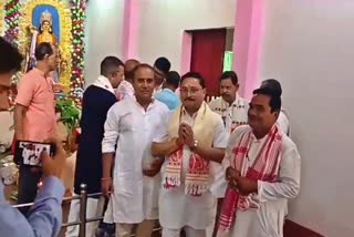 MP DILIP SAIKIA celebrates durga puja in Rangia