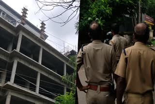 Suicide Threat  Suicide Threat by climbing on top of building  Climbing on top of the building  Suicide  threatened to commit suicide  ആത്മഹത്യാ ഭീഷണി  യുവാവിന്‍റെ ആത്മഹത്യാ ഭീഷണി  കെട്ടിടത്തിന് മുകളിൽ കയറി ആത്മഹത്യാ ഭീഷണി  ആത്മഹത്യ  ആത്മഹത്യാഭീഷണി മുഴക്കി  Suicide attempt