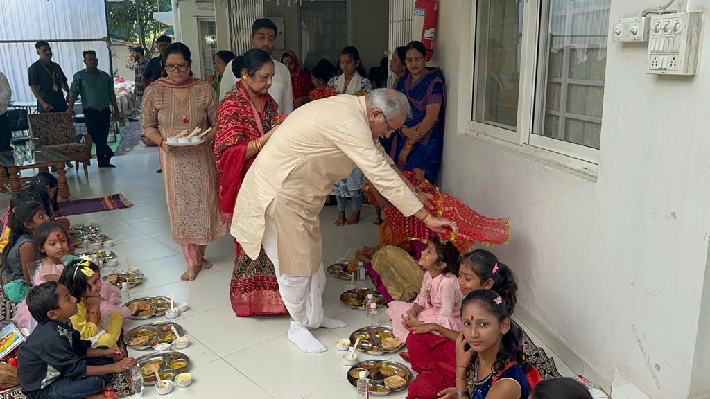 CM Bhupesh Performed Kanya Puja