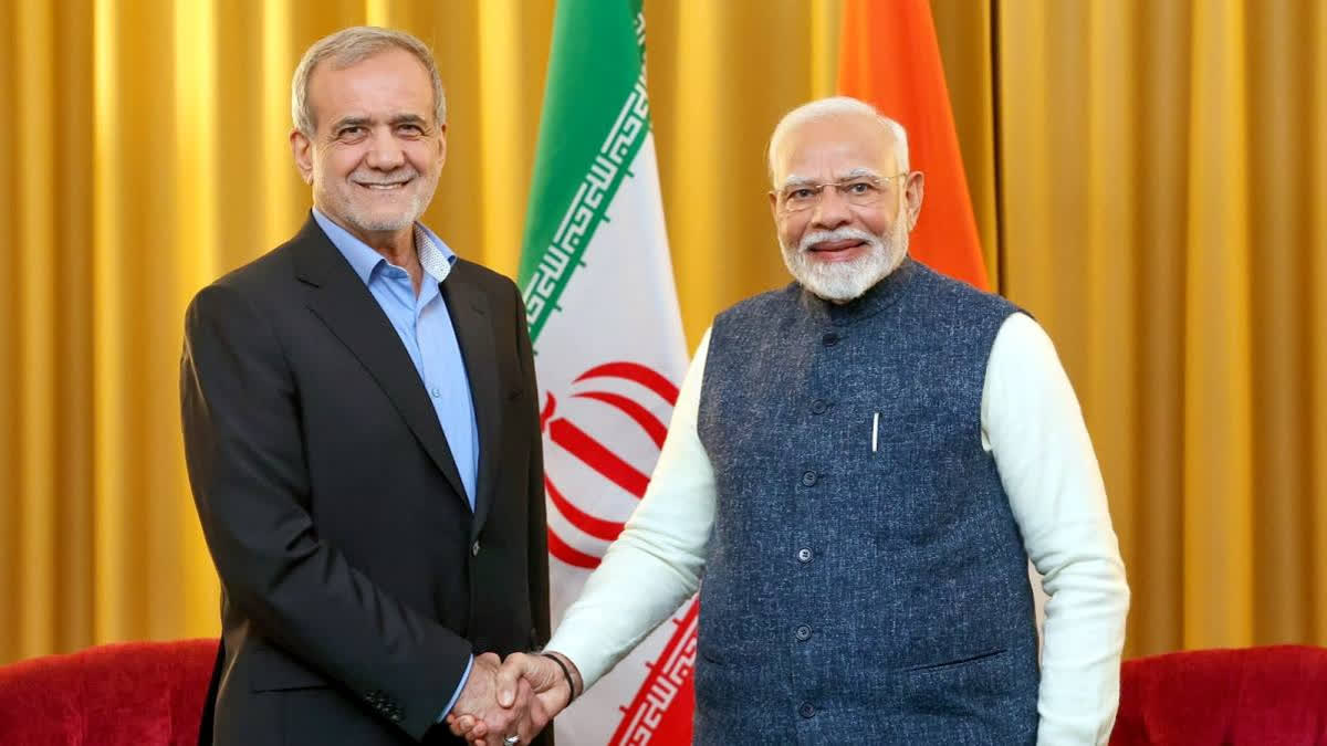 Prime Minister Modi met Iranian President Pezeshkian at the BRICS summit, discussing peace in West Asia and India's role in de-escalating regional tensions.