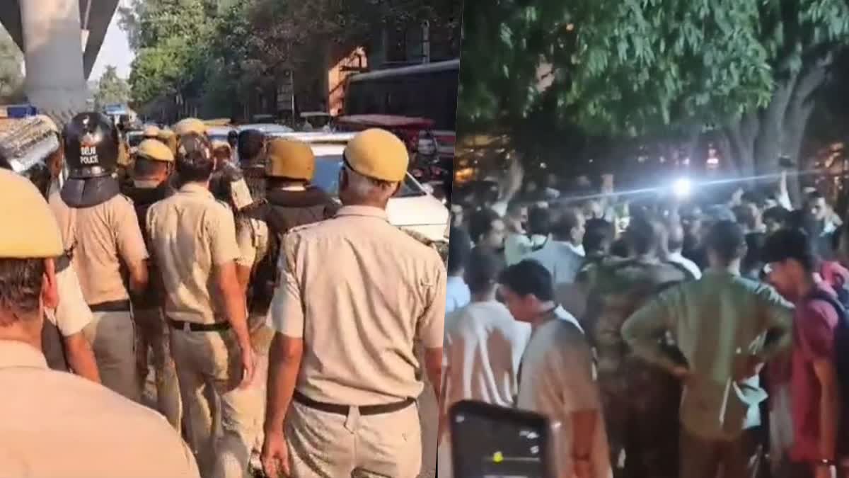 जामिया में प्रदर्शन करने पहुंचे लोगों को दिल्ली पुलिस ने खदेड़ा