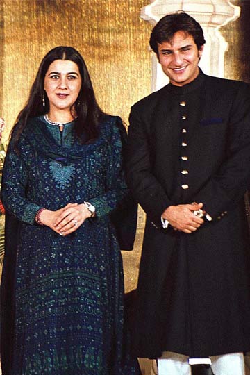 Amrita Singh and Saif Ali Khan in happier times