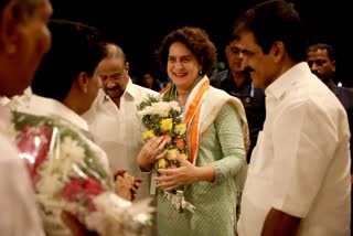 PRIYANKA GANDHI REACHED WAYANAD  UDF WAYANAD CANDIDATE PRIYANKA  PRIYANKA GANDHI ELECTION CAMPAIGN  WAYANAD LOKSABHA BYELECTION 2024