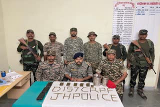 weapons recovered in search operation against Naxalites in Chaibasa