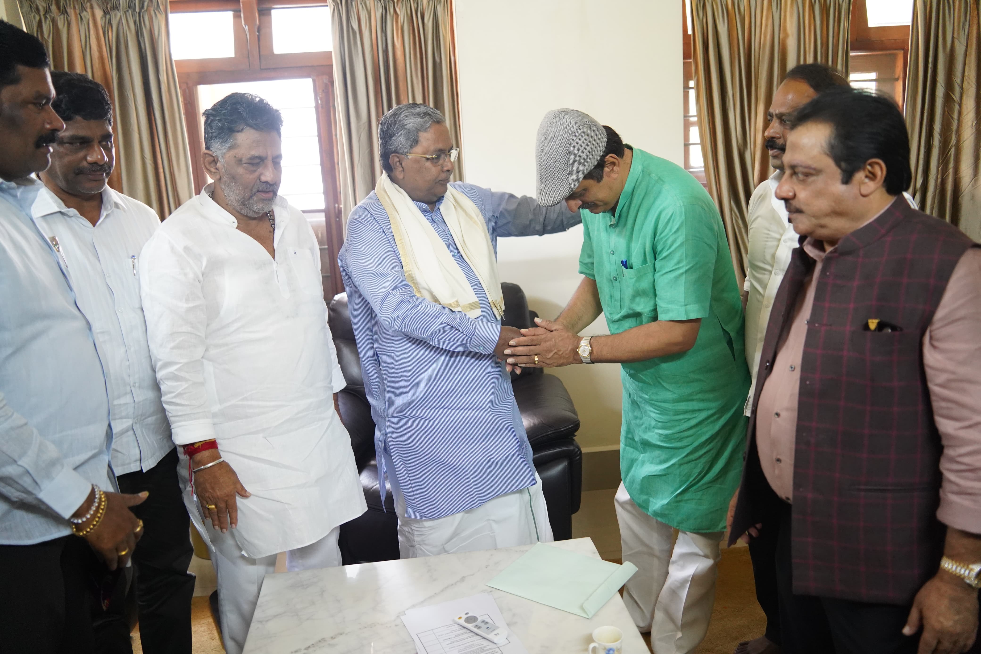 CP Yogeshwar met CM Siddaramaiah and DCM DK Shivakumar