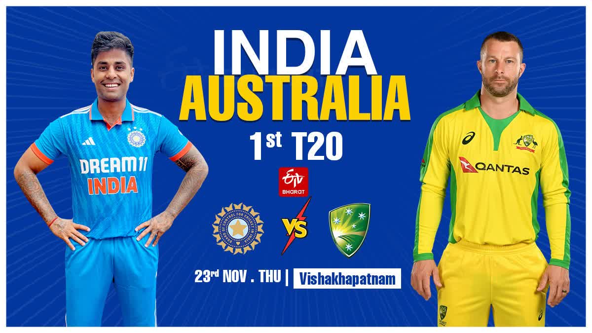 INDIA VS AUSTRALIA 1ST T20I LIVE MATCH UPDATES SCORE AND HIGHLIGHTS FROM VISAKHAPATNAM