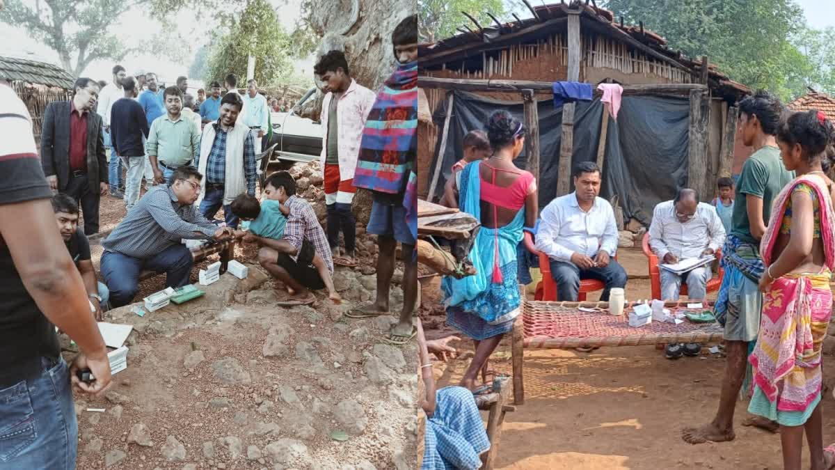Medical teams camp in village regarding malaria in Sunderpahadi of Godda