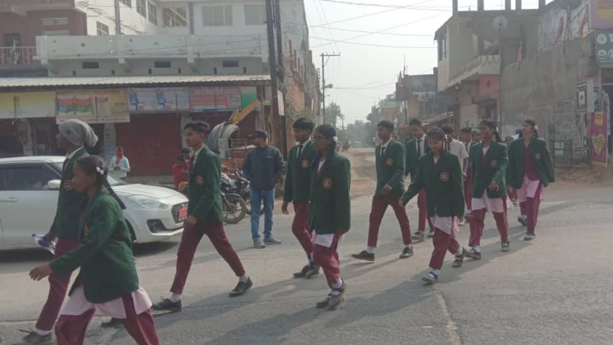 Balrampur Eklavya Vidyalaya Students Protest