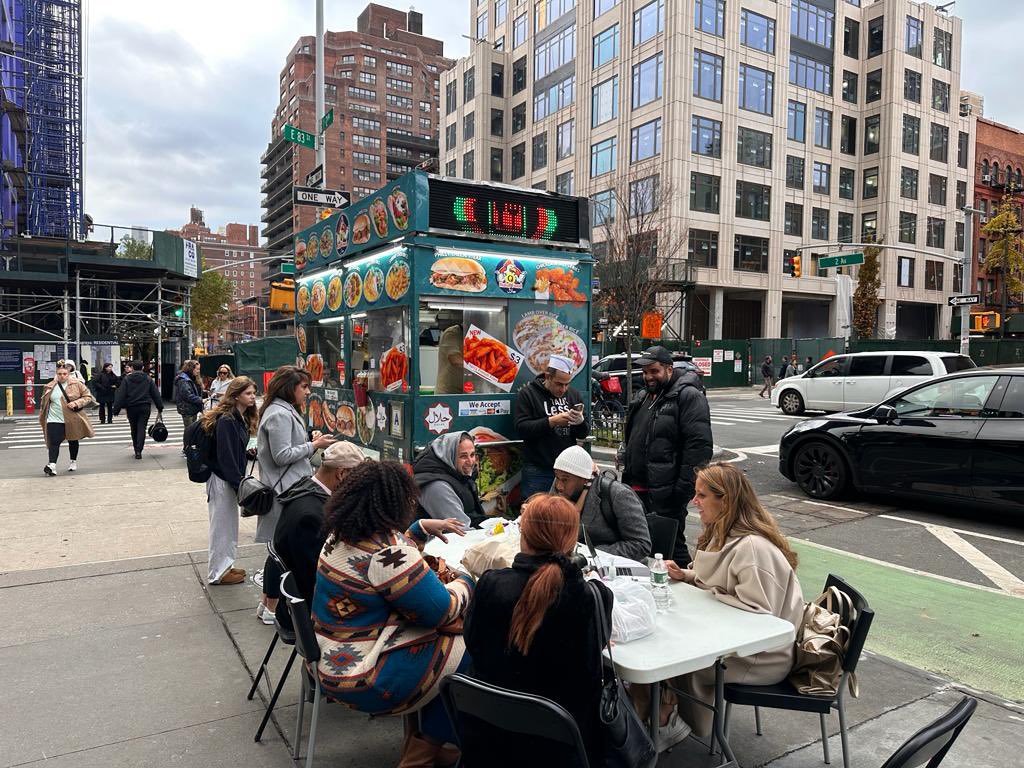 Q Halal Cart on 83rd and Second Avenue New York