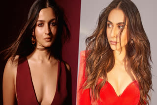 Alia Bhatt makes fashion statement in burgundy dress, Rakul Preet Singh brings glam in red bodycon