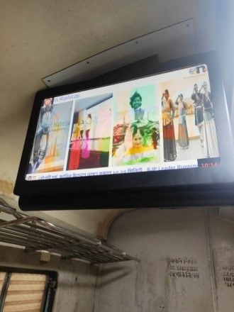 tv in local train