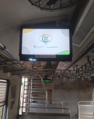 tv in local train