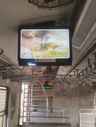 tv in local train