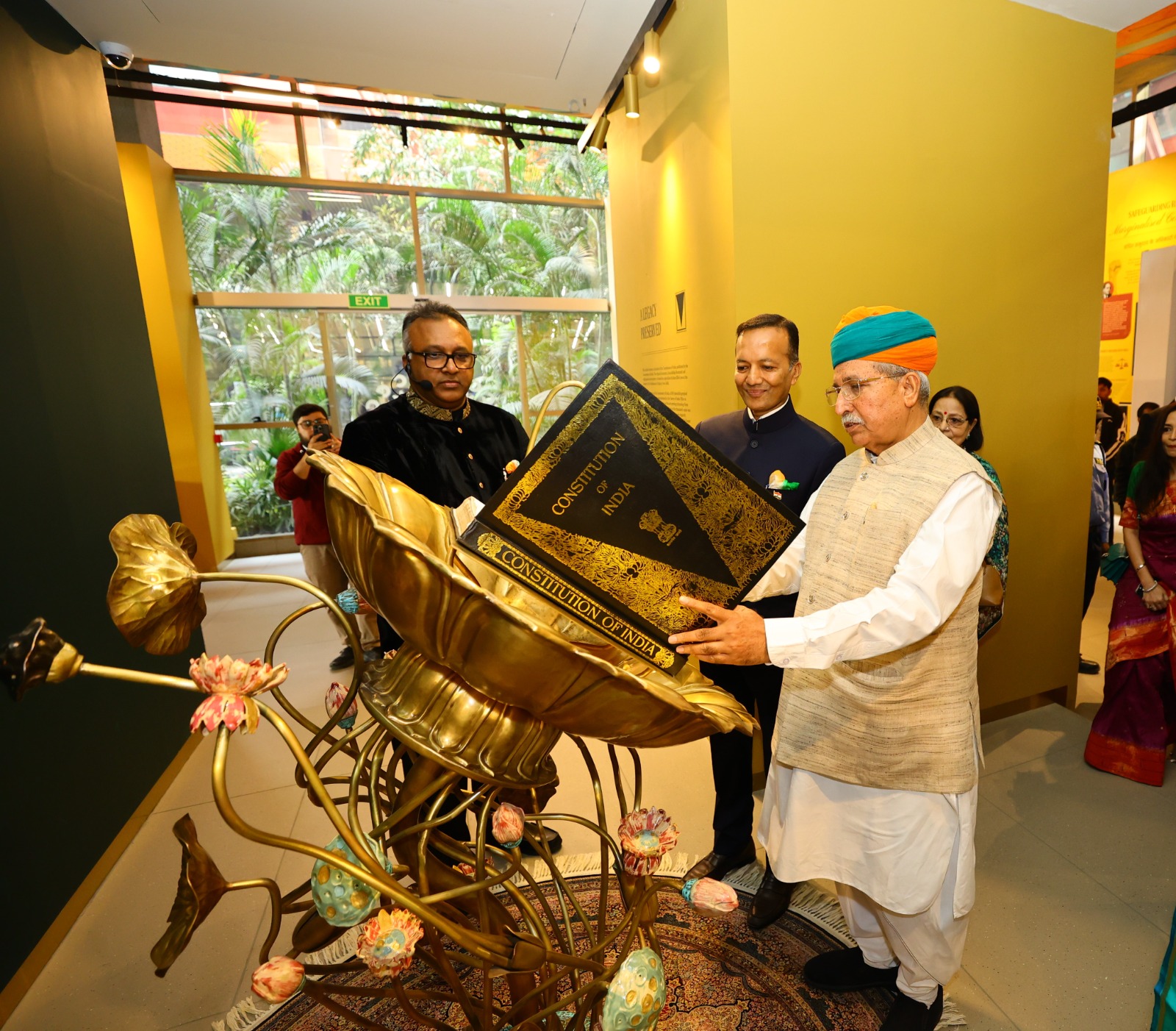 Constitution Museum inaugurated in OP Jindal Global University Sonipat Om Birla Arjun Meghwal Naveen Jindal