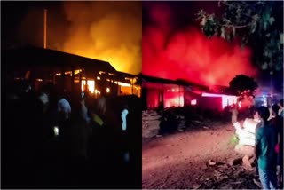 FIRE ACCIDENT  PLYWOOD FACTORY  HOSANGADI FIRE ACCIDENT  ഫ്ലൈവുഡ് ഫാക്‌ടറി തീപിടിത്തം