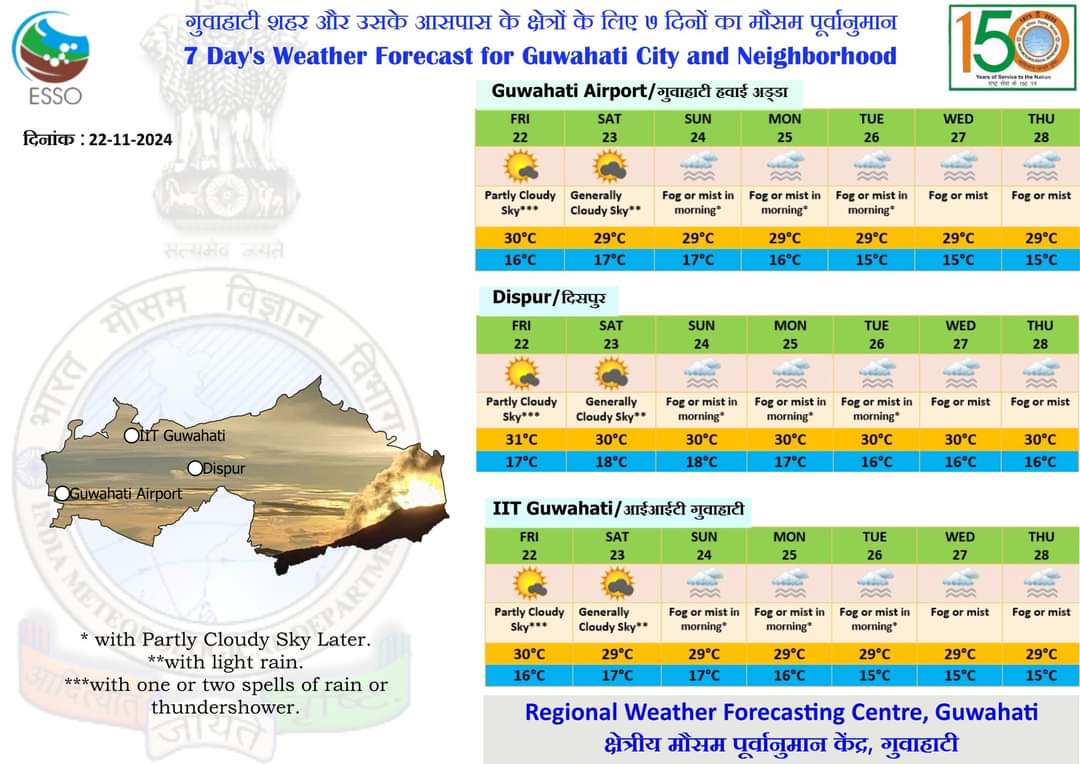 Heavy rains in Assam for two-three days