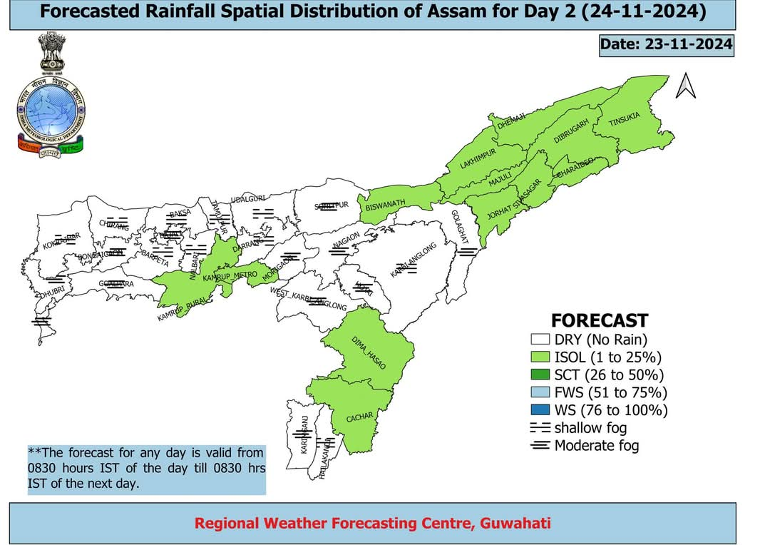 Heavy rains in Assam for two-three days