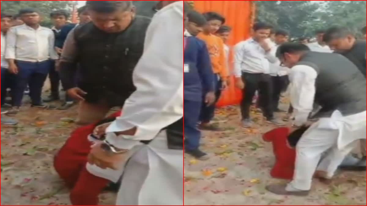 Faridabad School Student Beaten By Teachers in the Name of Discipline Viral Video Gita Jayanti Samaroh Haryana News