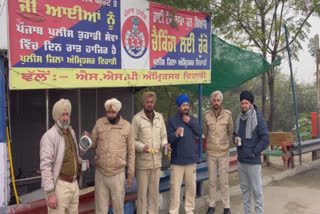 Beas police set up a milk langar dedicated to martyrdom days in Beas of Amritsar