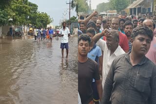 Thoothukudi Flood People Roadblock protest