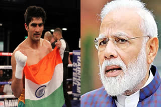 Vijender Singh support Sakshee Malikkh  Vijender Singh In Support Of Wrestlers  WFI election row  Brij Bhushan Saran Singh vs Sakshee Malikkh  Vijender Singh against Narendra Modi  Bajrang Punia returns Padma Shri  ഗുസ്‌തി താരങ്ങള്‍ക്ക് വിജേന്ദര്‍ സിങ് പിന്തുണ  നരേന്ദ്ര മോദിയ്‌ക്ക് എതിരെ വിജേന്ദര്‍ സിങ്  സാക്ഷി മാലിക്കിന് വിജേന്ദര്‍ സിങ്ങിന്‍റെ പിന്തുണ  ഗുസ്‌തി താരങ്ങളുടെ പ്രതിഷേധം