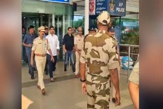 Prashant Kishore with Lokesh at the airport