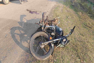 explosive material explodes on bike