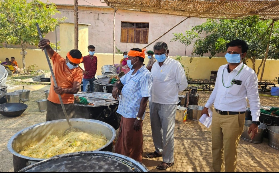 All preparation for hanumamala immersion at anjanadri hill