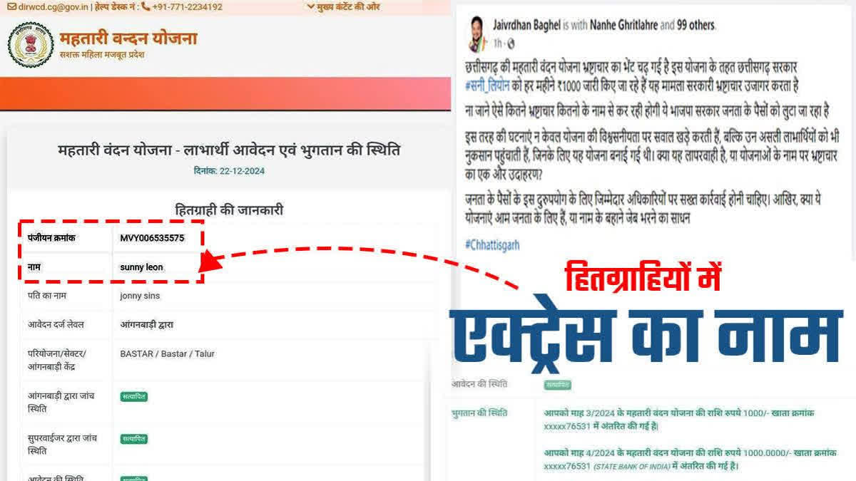 Controversy erupts over fake beneficiary in 'Mahtari Vandan Yojana'. Congress accuses the BJP of irregularities, prompting a government probe and corrective measures.