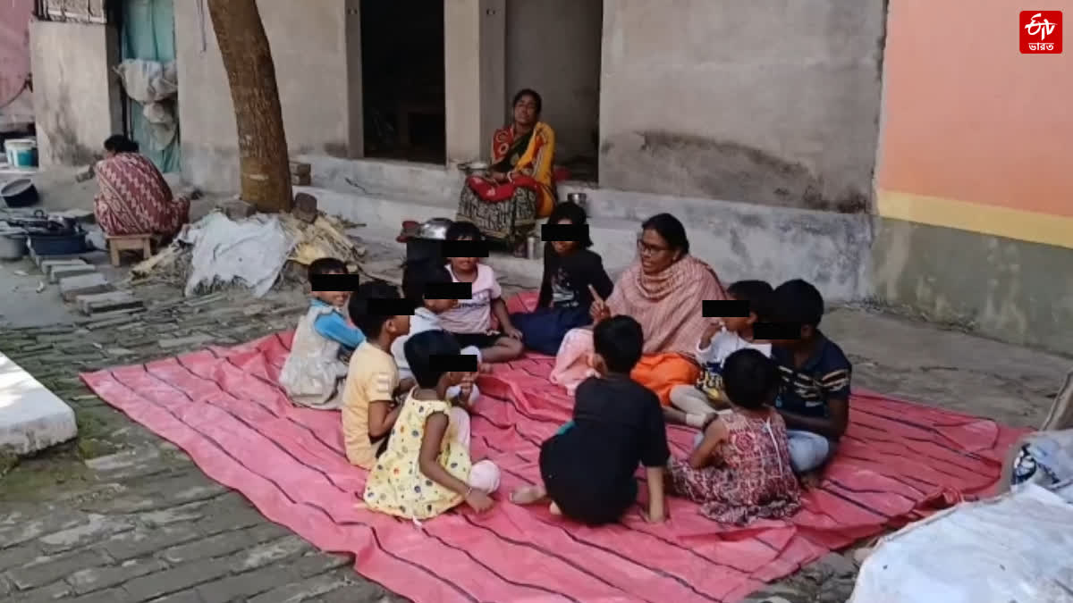 ICDS CENTRE RUN IN OPEN AIR