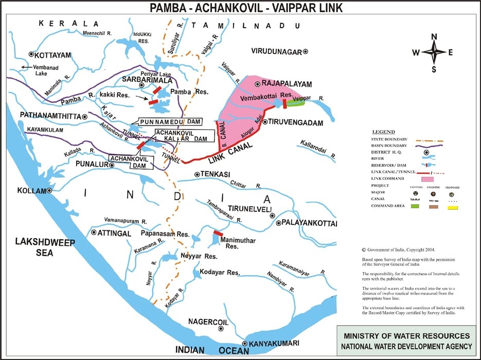 KERALA TAMILNADU IRRIGATION PROJECT  PAMBA ACHANKOVIL VAIPPAR PROJECT  കേരള തമിഴ്‌നാട് നദീ സംയോജനം  NDWA IRRIGATION PROJECT