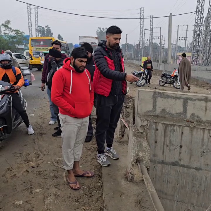 Bike fell from under construction bridge in Karnal two youth died