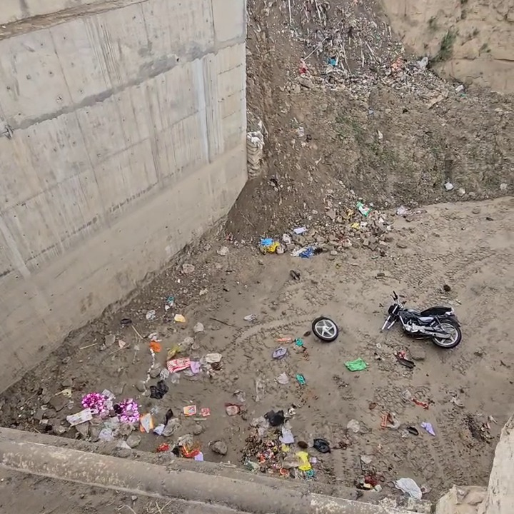 Bike fell from under construction bridge in Karnal two youth died