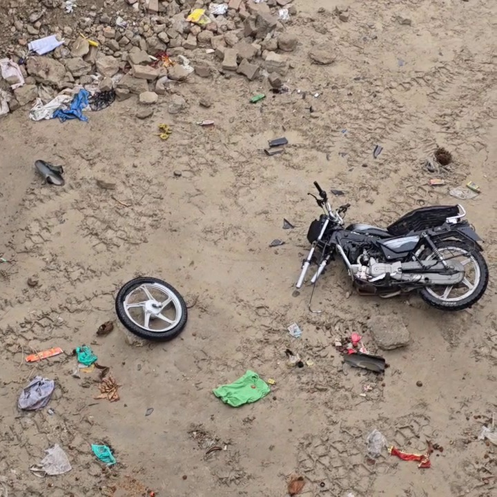 Bike fell from under construction bridge in Karnal two youth died