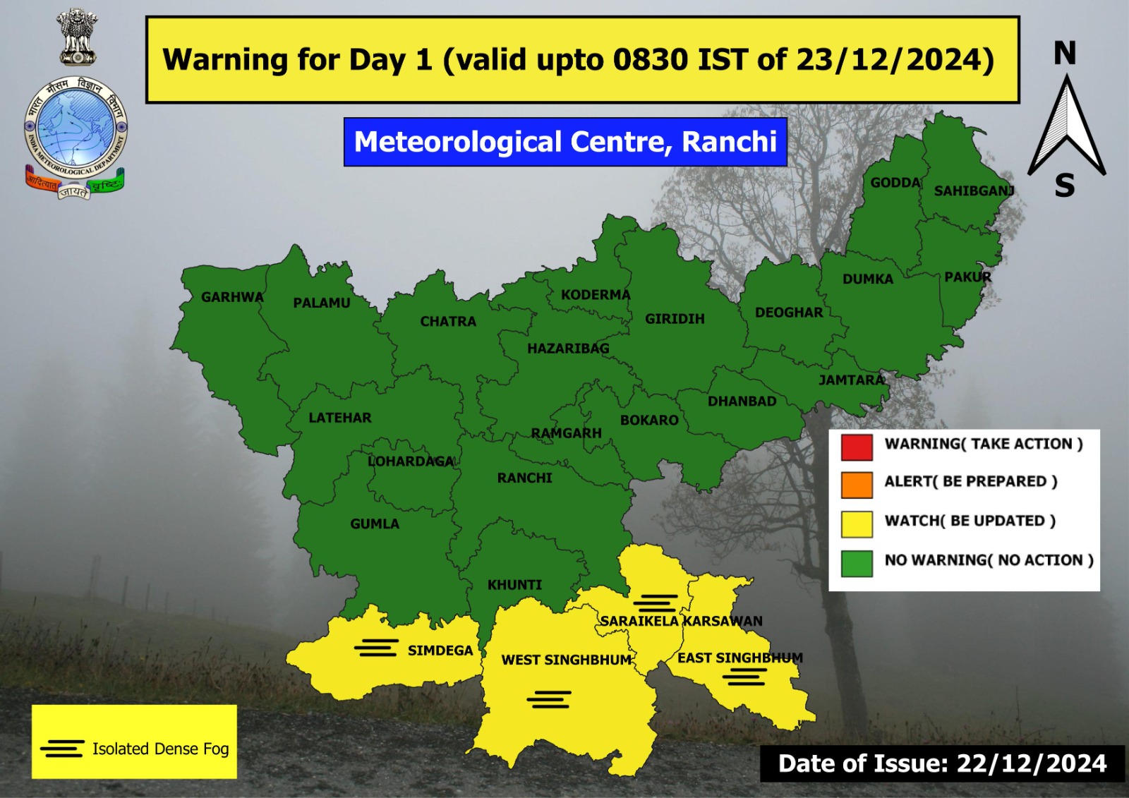 Jharkhand weather report