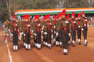 Final rehearsal for Republic Day celebrations in Ranchi