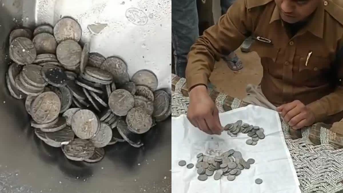 SILVER COINS FOUND DURING excavation