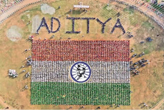 Aditya School Students Set India Book Of Records In Handwriting Marathon