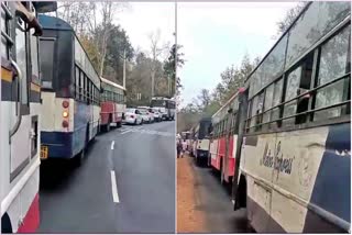 Heavy Traffic Jam in Medaram Jatara