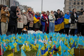 President Volodymyr Zelenskyy welcomed Western leaders to Kyiv Saturday to mark the second anniversary of Russia's full-scale invasion, as Ukrainian forces run low on ammunition and weaponry and foreign aid hangs in the balance.
