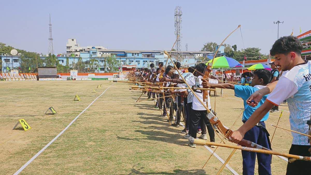 Archers during a training session at the academy.