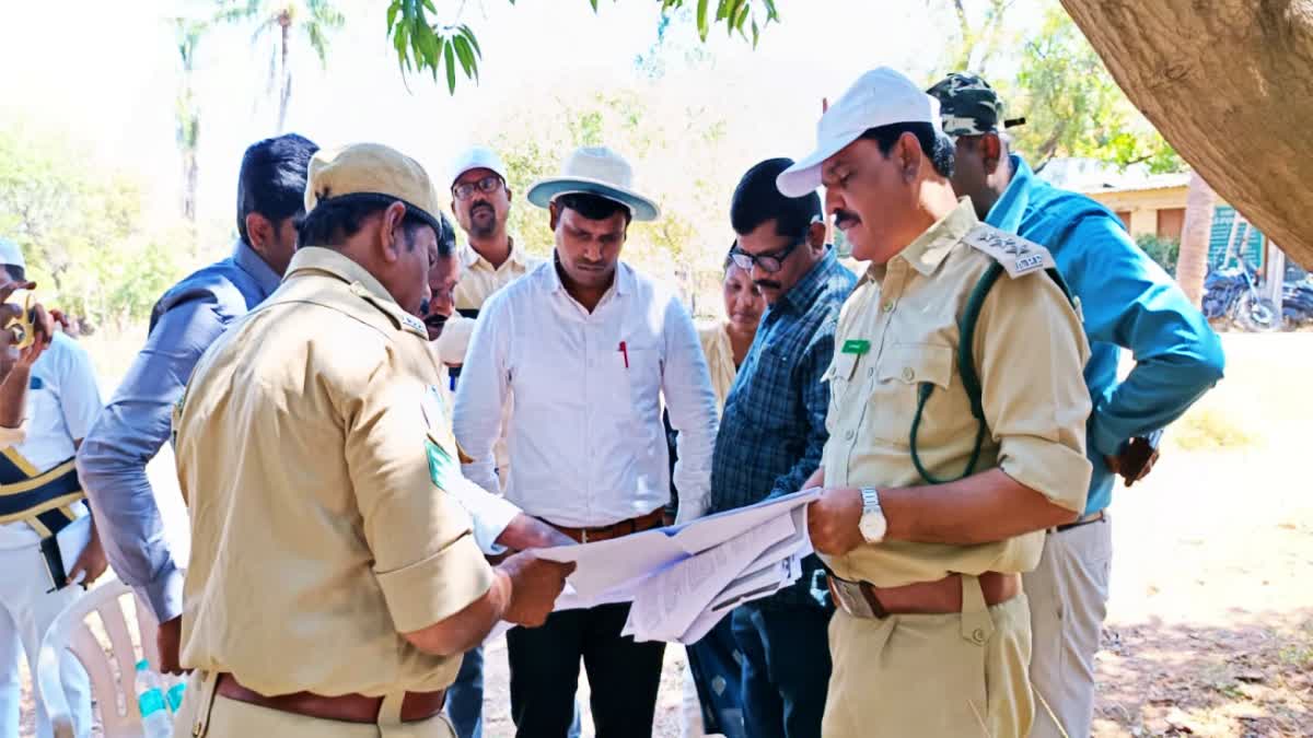 Officials Re-survey in Sajjala Estate