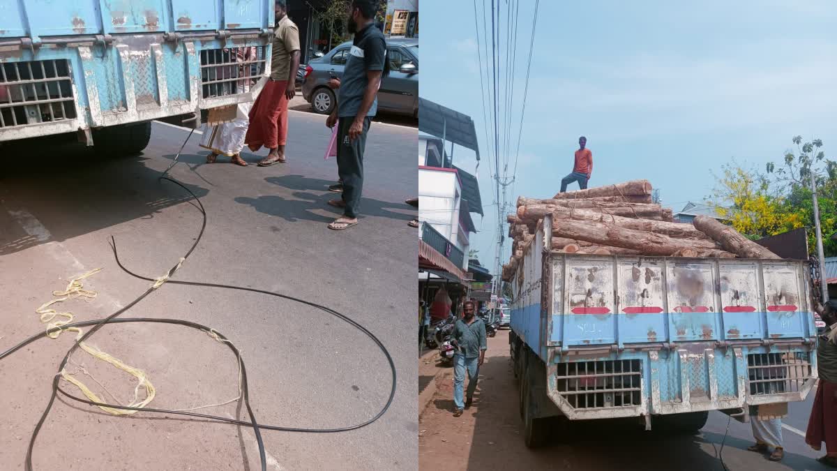 CABLE ACCIDENT  KOLLAM CABLE ACCIDENT  LADY INJURED WITH CABLE  CABLE