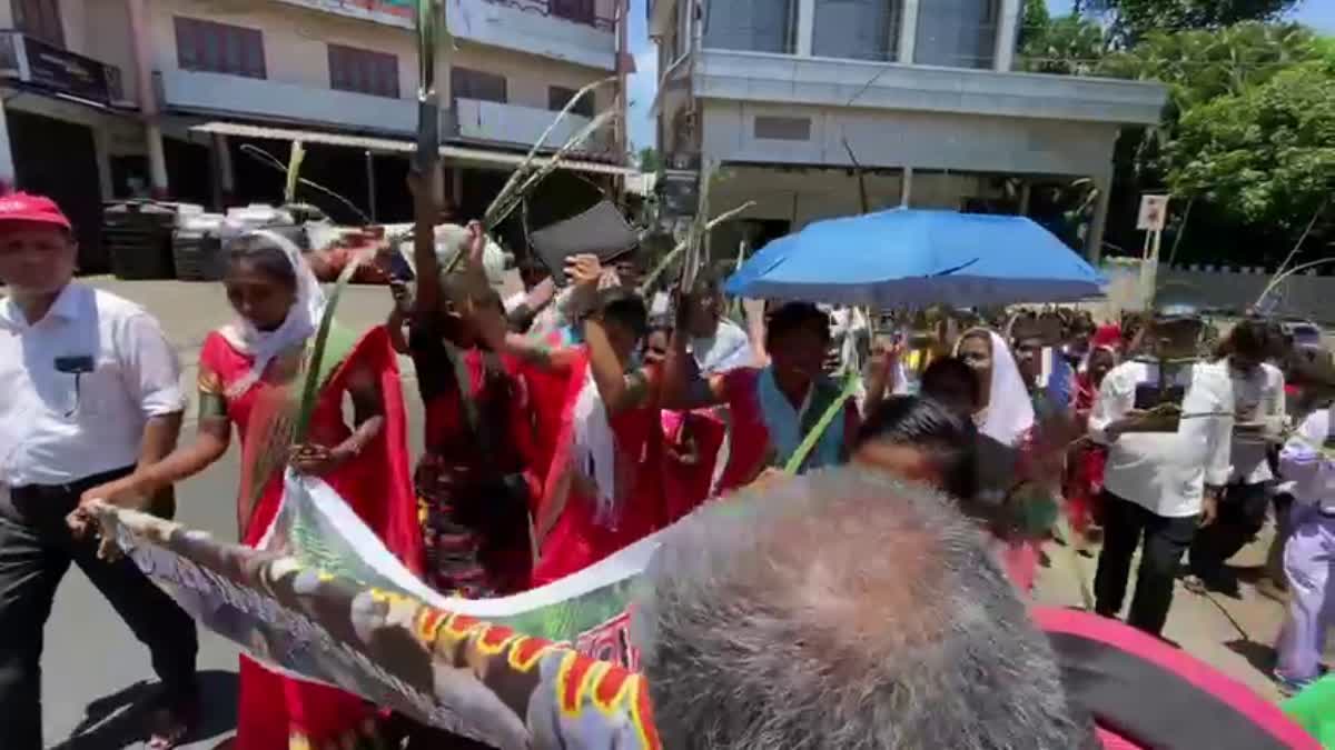 PALM SUNDAY CELEBRATION  OTHER STATE WORKERS  KATTAPPANA PALM SUNDAY  POWER IN JESUS HINDI CHURCH