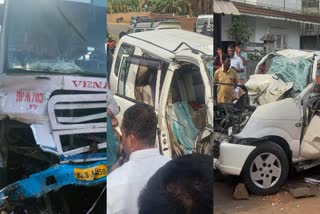 ACCIDANT IDUKKI  KSRTC BUS COLLIDED WITH A CAR  SIX YEAR OLD GIRL DIED  Girl Died After Accidant