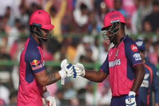 Sanju Samson's blistering 82-run knock and Riyan Parag's fiery 43 powered the hosts Rajasthan Royals to post 193 runs on the board after their 20 overs against Lucknow Super Giants at the Sawai Mansingh Stadium in Jaipur on Sunday. The right-arm pacer Naveen Ul Haq picked two wickets while Ravi Bishnoi and Mohsin Khan claimed a wicket each for the LSG.