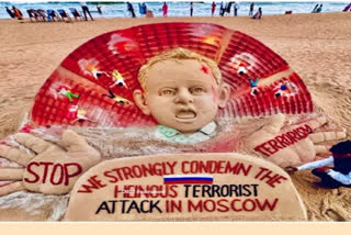 Sand Artist Sudarsan Pattnaik Creates Sculpture Condemning Moscow Attack by ISIS